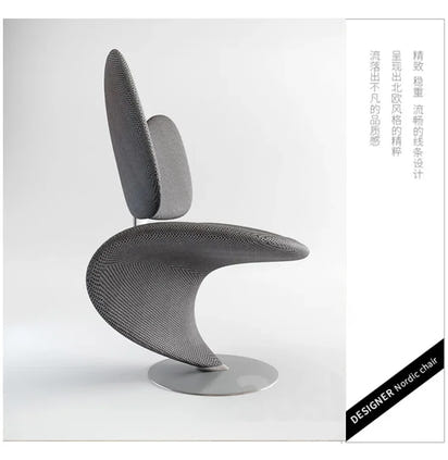 Nordic simple leisure chair light luxury creative design single sofa reception chair metal butterfly chair