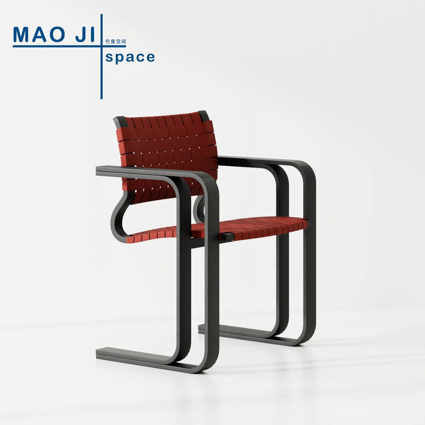 Moka Mocha Woven Chair Retro Solid Wood Designer Single Chair Medium Antique Creative Restaurant Chair