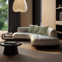 Arc corner sofa living room corner creative coffee table combination furniture simple and modern