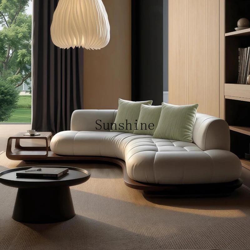 Arc corner sofa living room corner creative coffee table combination furniture simple and modern
