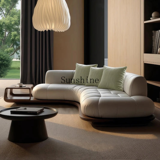 Arc corner sofa living room corner creative coffee table combination furniture simple and modern