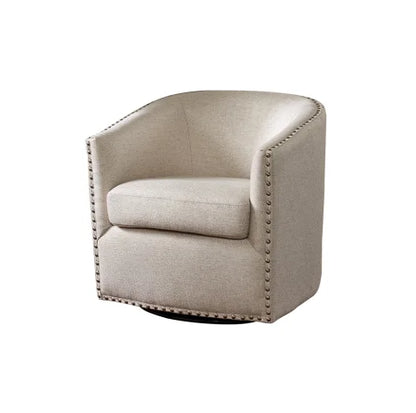 OE HOME Tyler Swivel Chair Modern Lift Chair with Adjustable Height Headrest Velvet Material for Living Room and Home Office Use