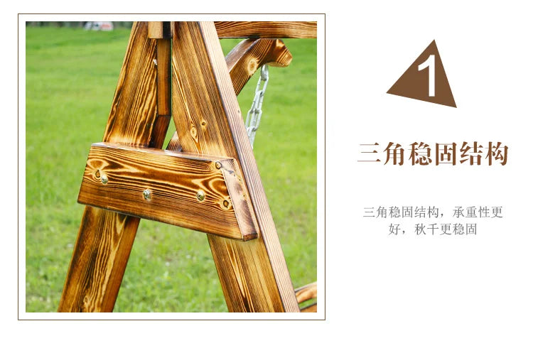 Advanced Wooden Patio Swings Balcony Villa Courtyard Fashion Patio Swings Hotel Simplicity Outdoor Furniture Columpiar Lsqq