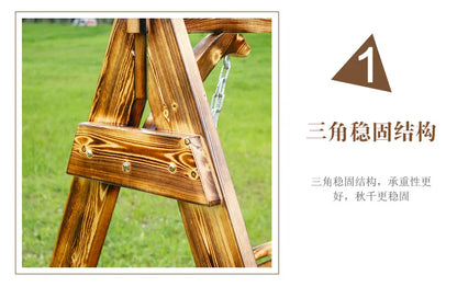 Advanced Wooden Patio Swings Balcony Villa Courtyard Fashion Patio Swings Hotel Simplicity Outdoor Furniture Columpiar Lsqq