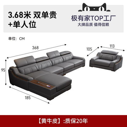 Genuine Leather Modern Sofas Luxury Recliner Comfortable Relax Armchairs Sofas Bedrooms Lazy Sillas Para Sala De Estar Furniture