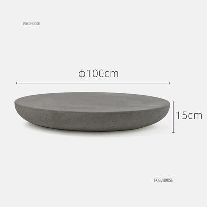 Small Apartment Stone Round Side Tables Wabi-sabi Style Cement Coffee Tables Designer Medieval Style Tea Table Home Furniture