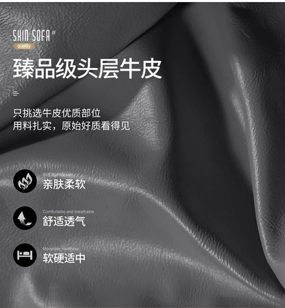 Genuine Leather Sofa Cowhide Modern Wireless Charging Smart Audio Sofa Living Room Corner Combination Divano Home Furniture