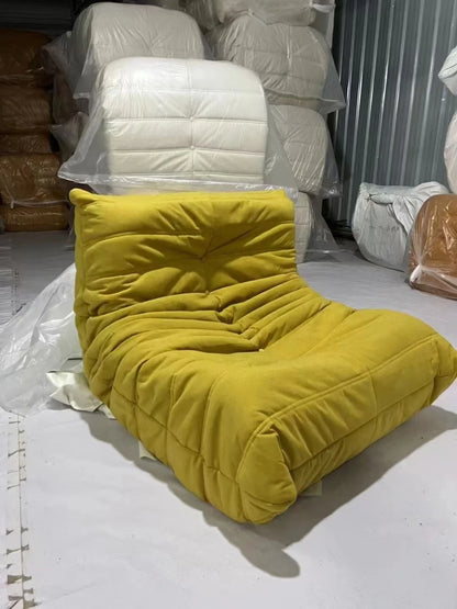 Lazy sofa, togo caterpillar sofa, light luxury, simple Internet celebrity creative chair, suede freehand space recliner