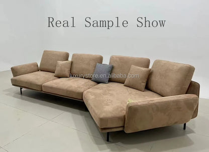 Modern Italian Leather Sectional Couch for Living Room Quality Luxury Chesterfield Three-Seater Sofa Set for Home & Hotels