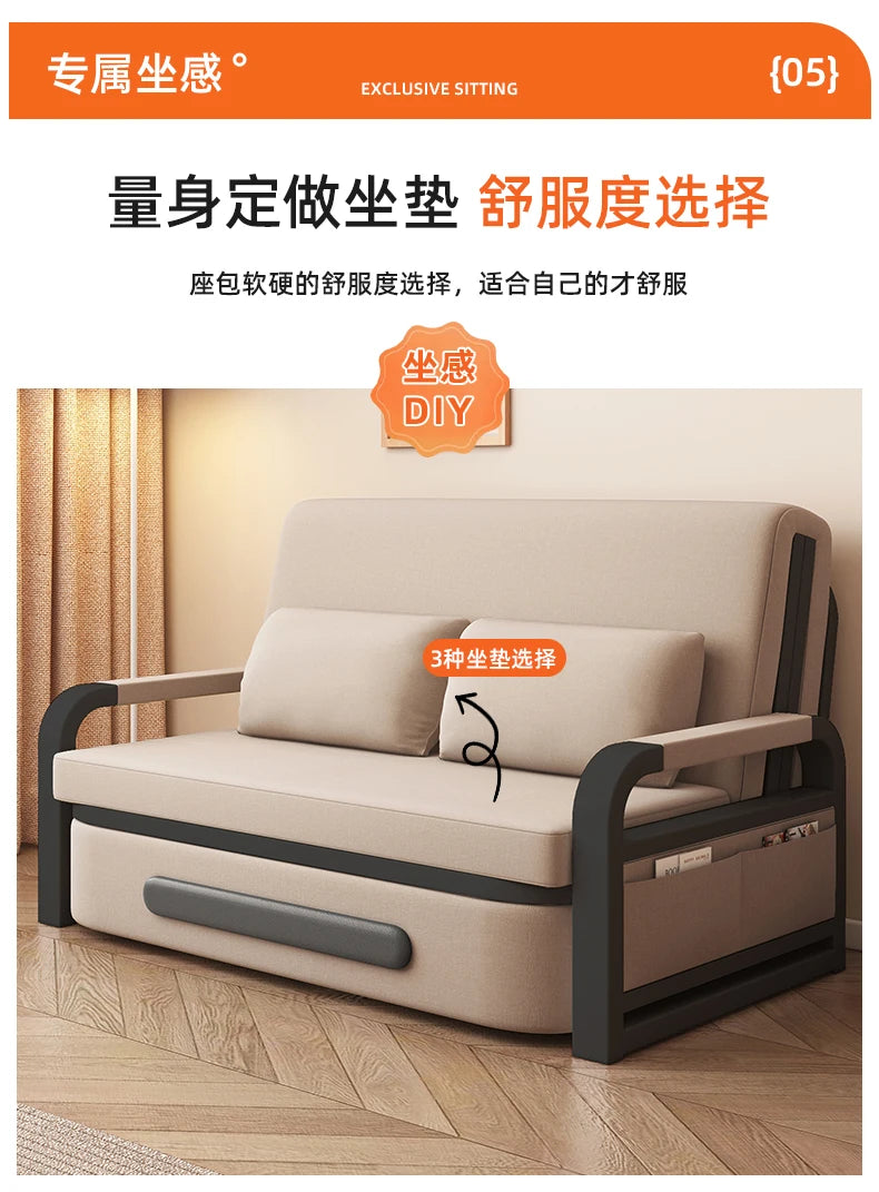Sofa bed folding dual-purpose 2025 new single bed small apartment living room balcony folding bed multi-functional retractable b