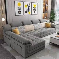Designer Beige European Sofas Waterproof Design Luxury Modular Lazy Sofas Lounges Salon Lazy Divano Letto Living Room Furniture