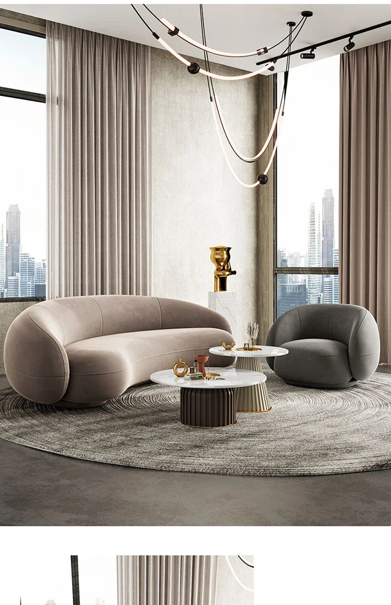 Light luxury lazy balcony leisure chair, personalized and creative, floor-to-ceiling rotating single sofa