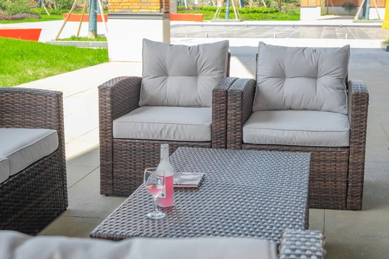 Modern Chairs Restaurant Outdoor Wicker Dining Chair Table Sets Garden Patio Set Outdoor Furniture Rattan