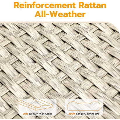 Seven Piece Patio Set, Modular Sectional Sofa Design, Includes Tea Table, PE Wicker Outdoor Conversation Group For Patio Use