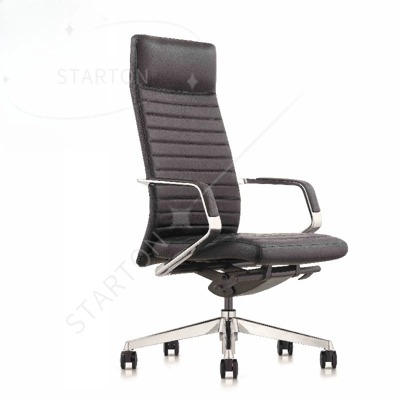Classical Stripe Design High Back Executive Leather Chair Business Office Chair