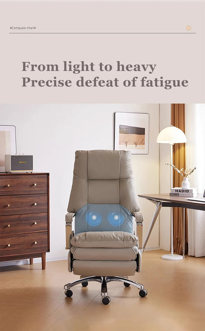 High-end Electric Leather Office Chair with Massage Function Luxury Multifunctional Large Class Computer Chair  Chair gamer