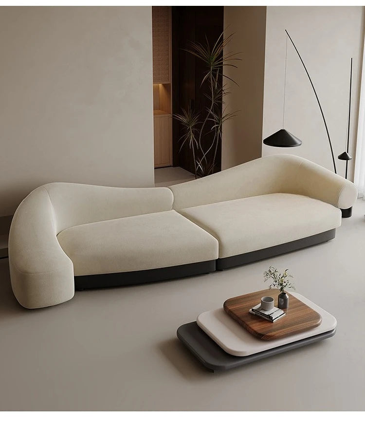 Corner curved sofa living room modern simple combination module