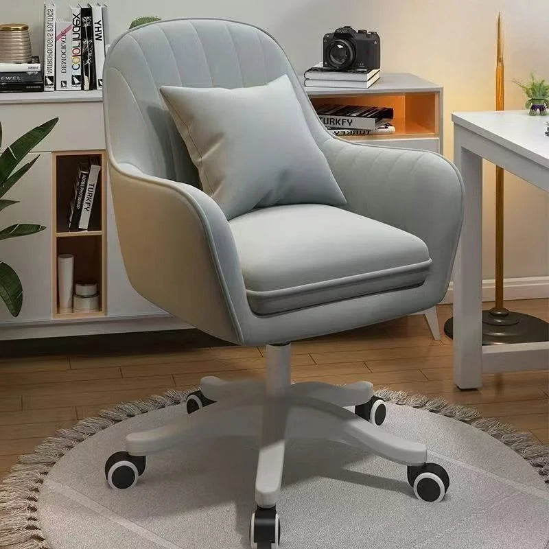 Bedroom Comfortable Makeup Stool Office Ergonomic Desk Chair Backrest Chair Computer Chair Dormitory Chair Girls Dressing Chairs