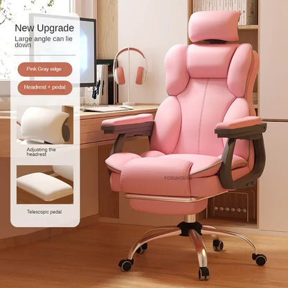 Ergonomic Office Chair Lifting Rotating Armchair Home Game Computer Chair European Backrest Comfort Seating