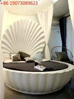 Round Water Bed B & B Furniture Light Luxury Bed Boutique Hotel Electric
