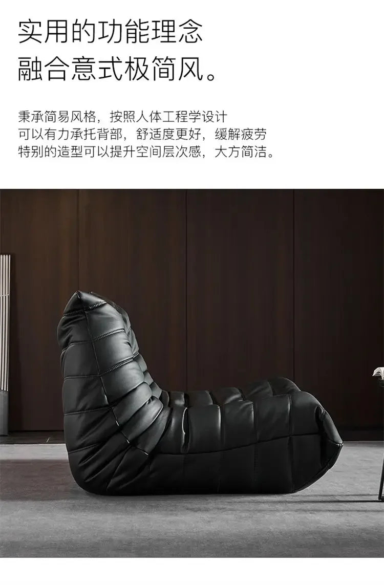 Oil wax leather caterpillar sofa, fashionable high-end atmosphere, living room, bedroom, shops and hotels can be used