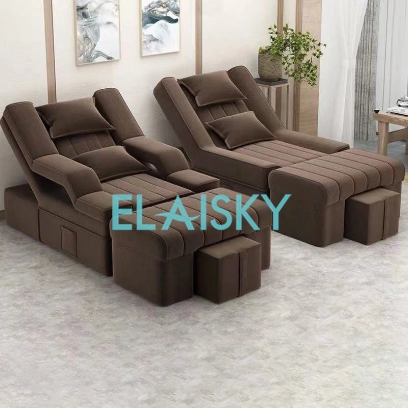 Electric Reclining Chair Foot Massage Sofa Foot Massage Foot Bath Bed Nail Eyelash Beauty Salon Sofa Chairs Cozy Massage Sofa