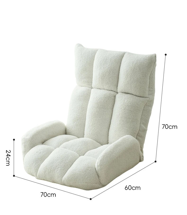 Folding lazy sofa,lounge chair,winter family bedroom balcony leisure chair,velvet fabric, adjustable backrest chair,soft cushion