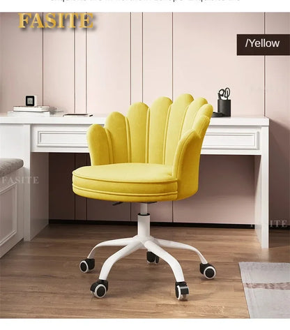 Nordic Fabric Petal Office Chairs For Student Study Desk Chair Creative Lift Backrest Computer Chair Home Bedroom Gaming Chairs
