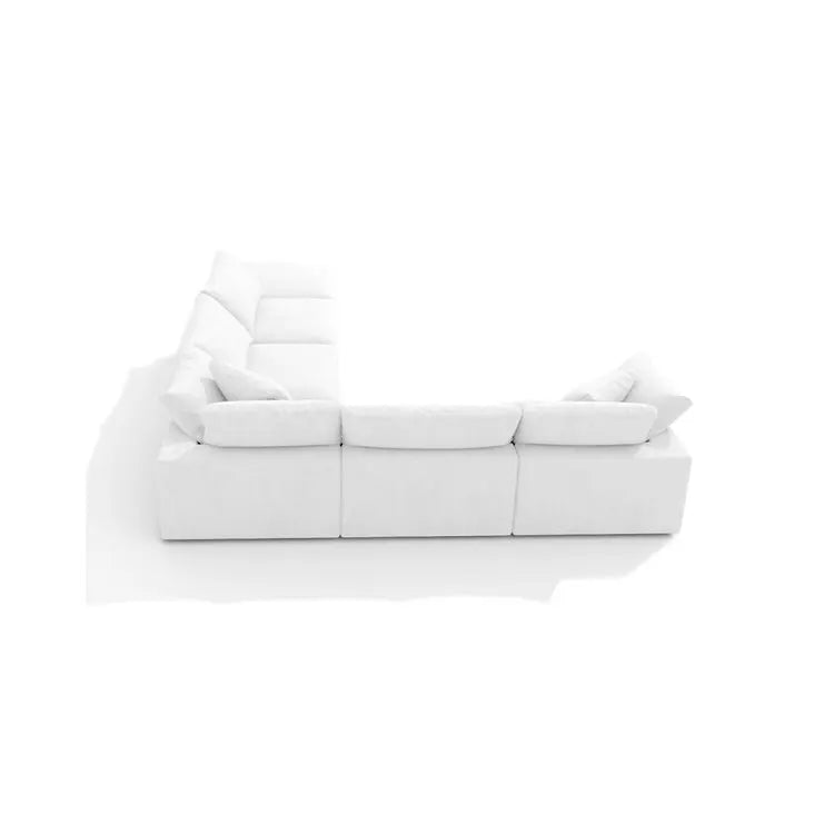 ♢X Modern Luxury White Modular Cloud Sofa 6 Seater U Shape  Sofa Sets Couches  Cloud Sectional Couches for Living Room&