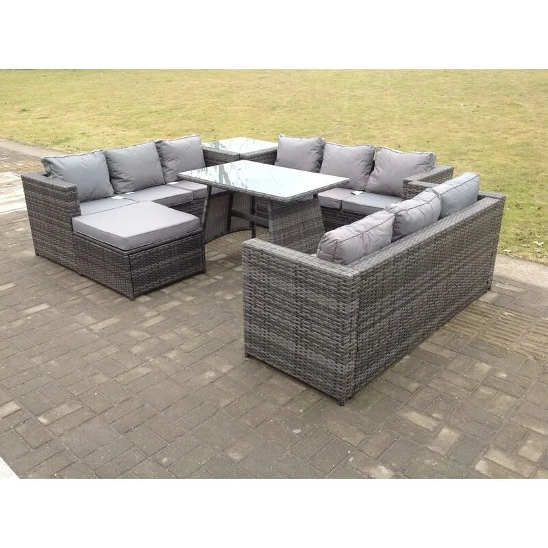 Cheap Modern Factory Contemporary Outdoor Garden Woven Rattan Wicker Sofa Garden Furniture Set Balcony Restaurant
