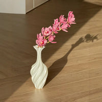 Modern Style Vase Room Decoration Plastic Flower Vase Wihte Black Flower Bottle Aesthetic Floral Arrangement Display Vase