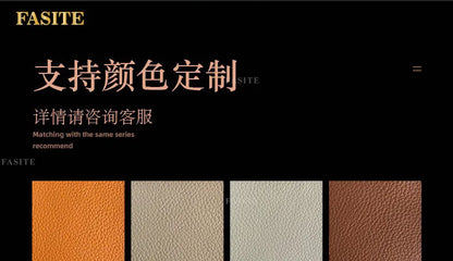 Ebony leather sofa first layer cowhide new Chinese high-end villa living room large apartment solid wood