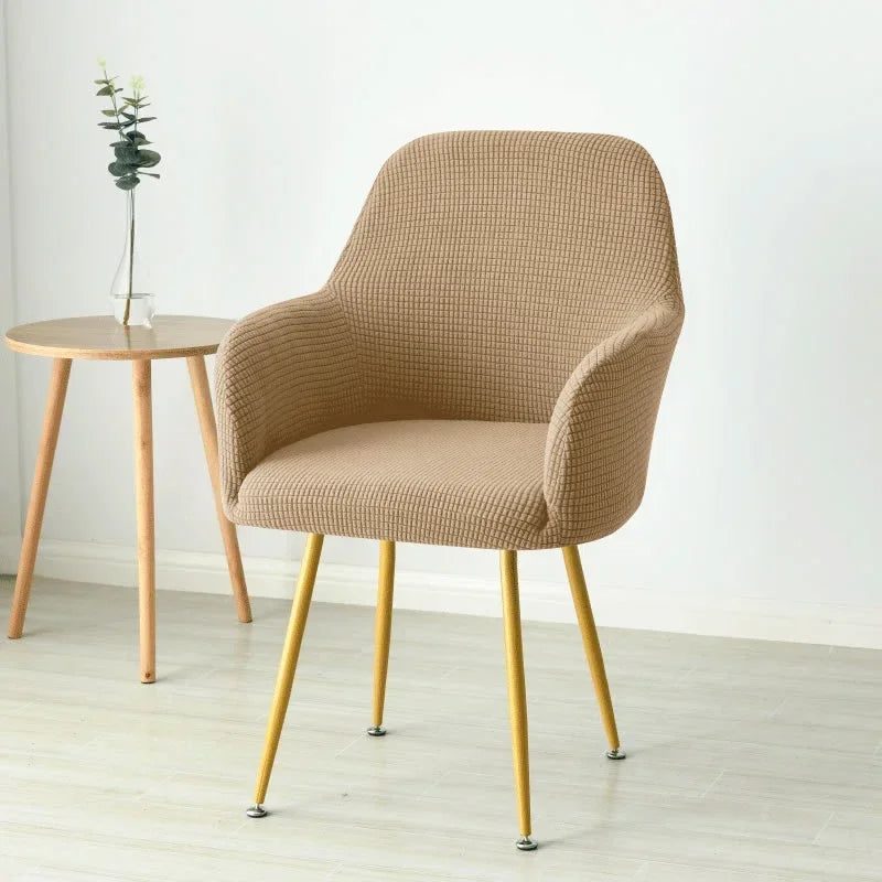 Elastic Polar Fleece High Arm Chair Covers Dining Adjustable Armchair Cover Hotel Bar Seat Slipcover Home Wedding Decoration