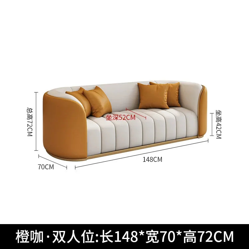 Italian Light Luxury Negotiation Sofa Hotel Lobby Meeting Area Tables And Chairs Sales Office Business Reception Sofa