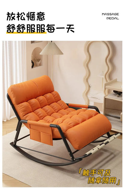 Recliner Rocking Chair Sitting and Sleeping Dual-purpose  Lunch Break Chair Balcony Home Leisure Lazy Sofa Chair Ergonomic