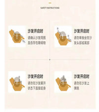 Single Sofa Chair Fabric Leisure Chair Living Room Modern Light Luxury Electric Function Sofa Recliner