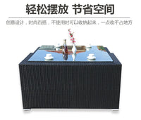 Outdoor rattan tables and chairs balcony rattan sofa courtyard leisure rattan art