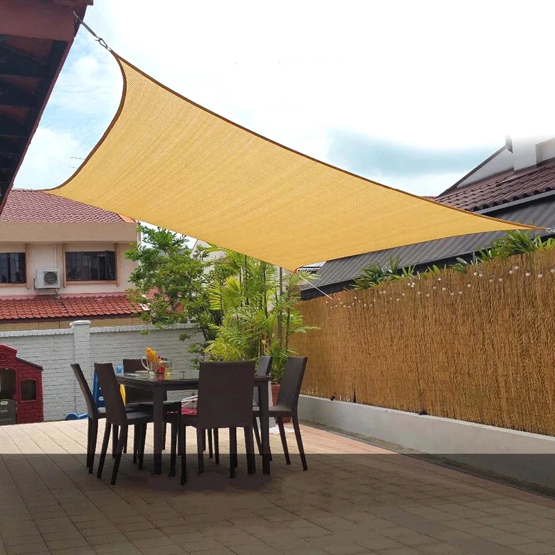 4x4m Camping Awning Tent  Summer Outdoor UV Protection Shade Membrane Sun Shade Net Car Tent Beach Privacy Sunscreen Mesh Cover