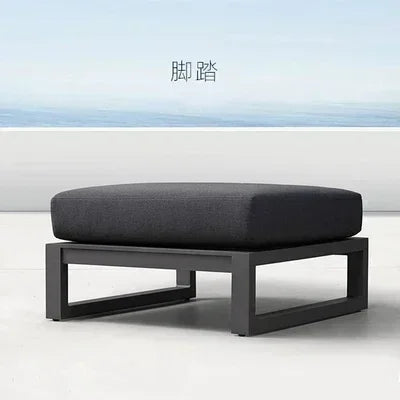 Four Piece Set Outdoor Aluminum Alloy Sofa Terrace Garden Bar Waterproof Sofa Furniture Set outdoor furniture sectional sofa