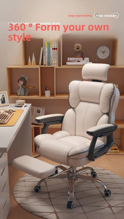 Firm Computer chair E-sports chair Home sedentary sofa Seat reclining swivel chair Study back chair