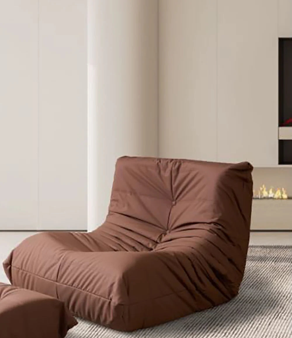Lazy sofa, togo caterpillar sofa, light luxury, simple Internet celebrity creative chair, suede freehand space recliner