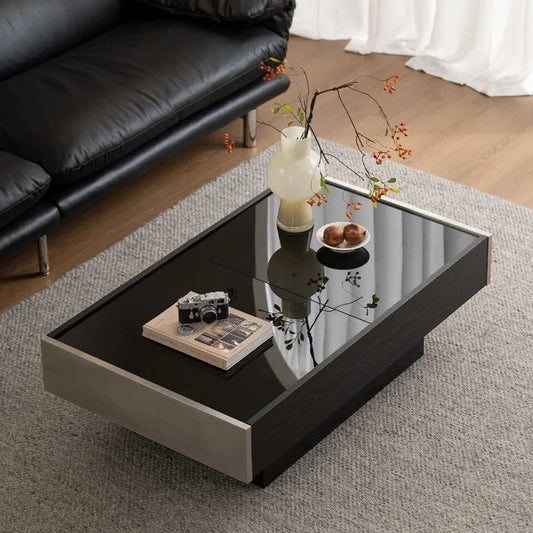 Simple Coffee Table Living Room Tea Table Light Luxury Modern High-Grade Small Apartment Retractable Storage Organizer Tea Table