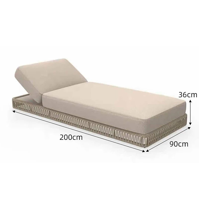 Outdoor rattan sofa combination outdoor open-air waterproof sunscreen rattan tables and chairs villa home leisure garden