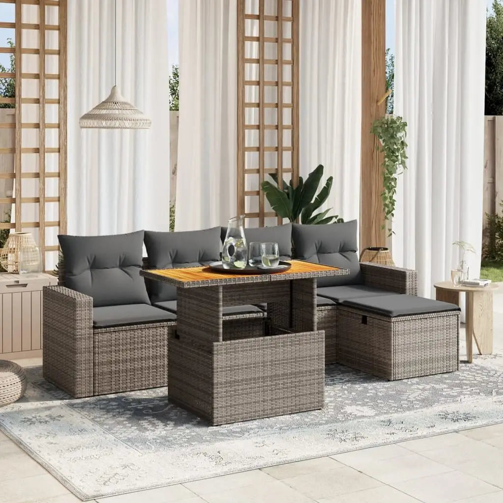 Grey Garden Sofa Set for Patio Furniture