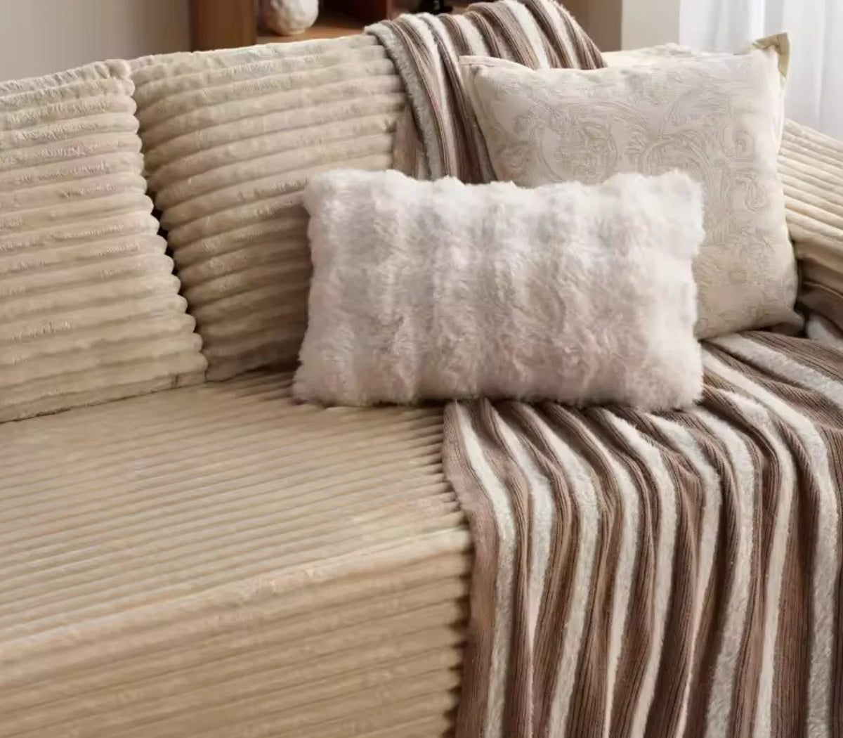 Modern Giant Memory Foam Vacuum-Compressed Sofa Bed Couch Built-Up Style for Living Room Bedroom Fabric Upholstery for Hotels