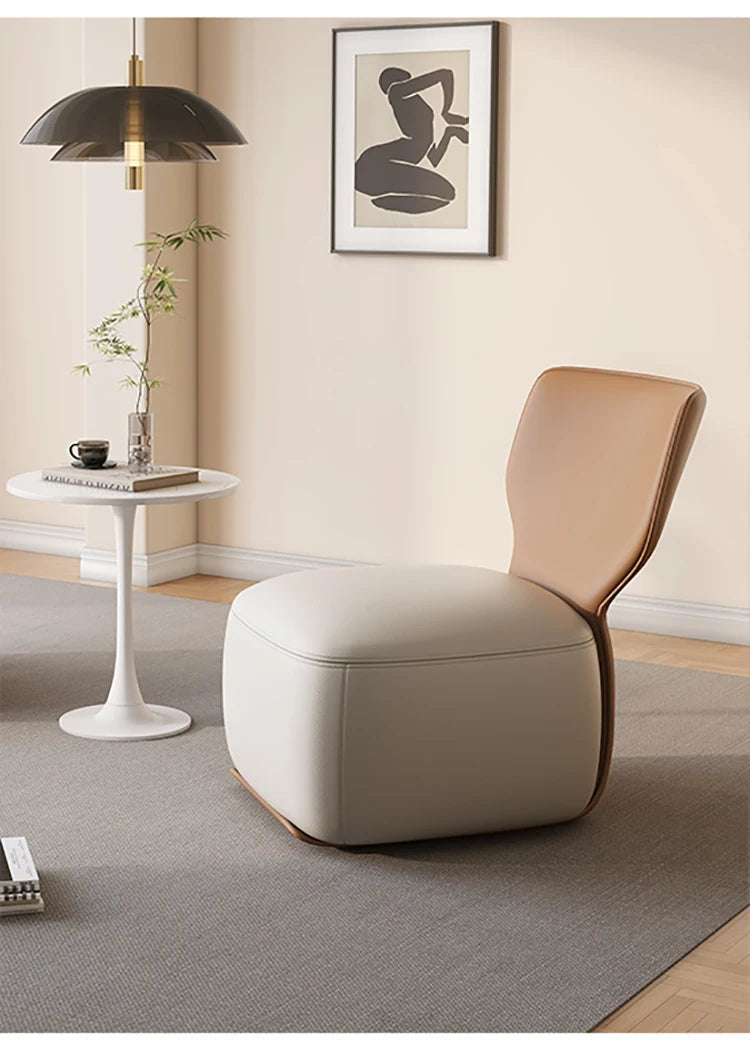 Single Sofa Chair Cream Wind Lazy Sofa Backrest Small Chair Living Room Balcony Leisure Chair Luxury Modern Sofa Furniture