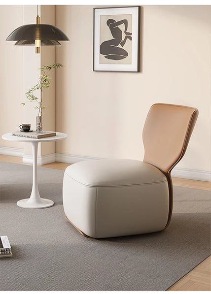 Single Sofa Chair Cream Wind Lazy Sofa Backrest Small Chair Living Room Balcony Leisure Chair Luxury Modern Sofa Furniture
