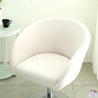 Universal Curved Chair Cover Short Back Printed Arc Armchair Covers Dining Chair Covers Home Spandex Elastic Dustproof Cover