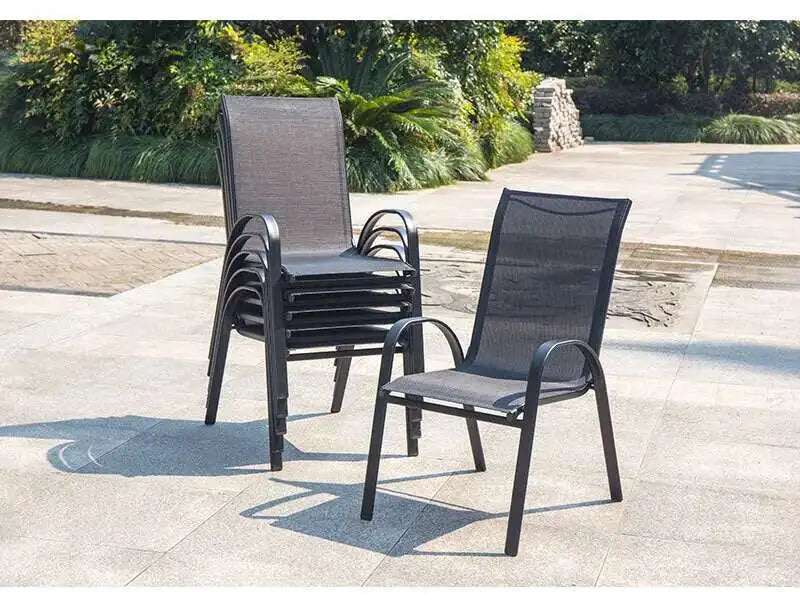 2pcs High Back Garden Chairs Nordic Waterproof Comfortable Dining Garden Chairs Back Italian Style Mueble Jardin Furniture