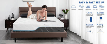 Hcore Queen Size Mattress, 8/10 Inch Medium Firm - Extra Firm Dual Sides Flippable Mattress for Back Pain Relief